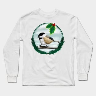 Chickadee Christmas Long Sleeve T-Shirt